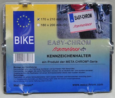 META CHROM® Kennzeichenhalter - META CHROME plate holder Bike Germany