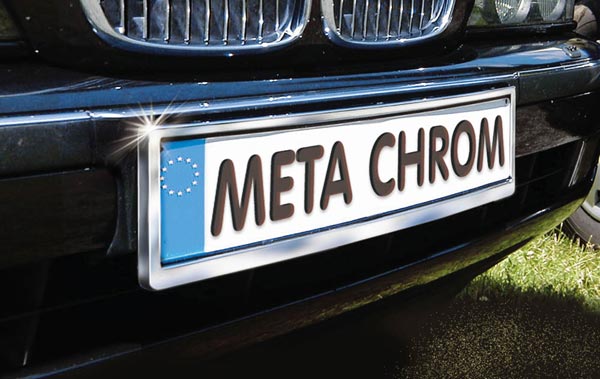 META CHROM® Kennzeichenhalter - META CHROM®, high-quality, chrome, satin  chrome, black, bike, cars, licence plate holders