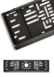 Preview: META CHROM® straight black license plate holder