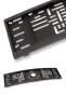 Preview: META CHROM® curved black license plate holder
