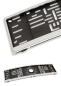 Preview: META CHROM® gebogener mattchromer Kennzeichenhalter