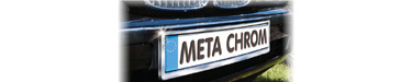META CHROM - Kennzeichenhalter im Format 250x200 Chrome, 19,95 €